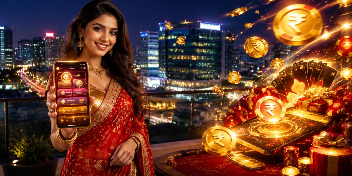 Elegant player enjoying online baccarat in India