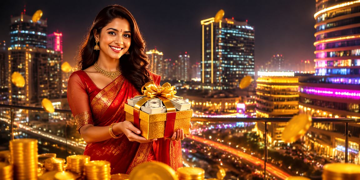 Mobile player enjoying slot games in traditional saree